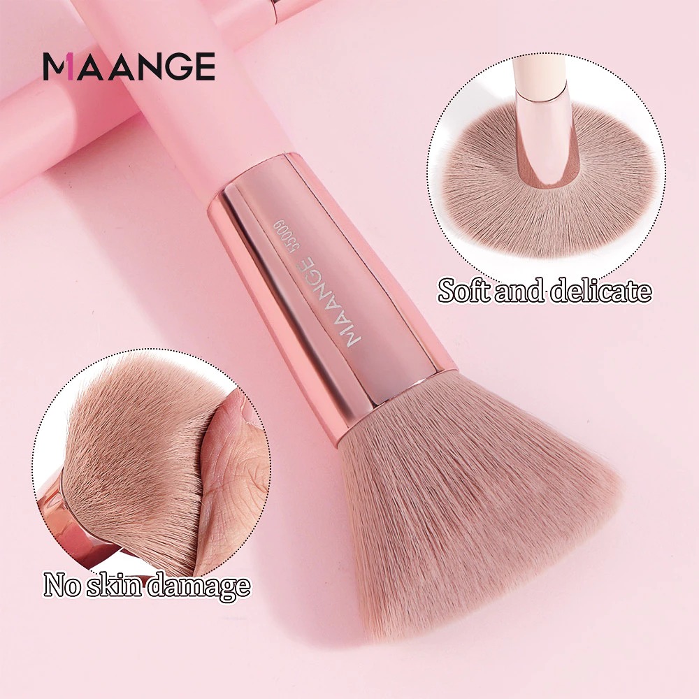 MAANGE - Bộ 2 Cọ Kem Nền/Tạo Khối/Che Khuyết Điểm Pink Edition 55070