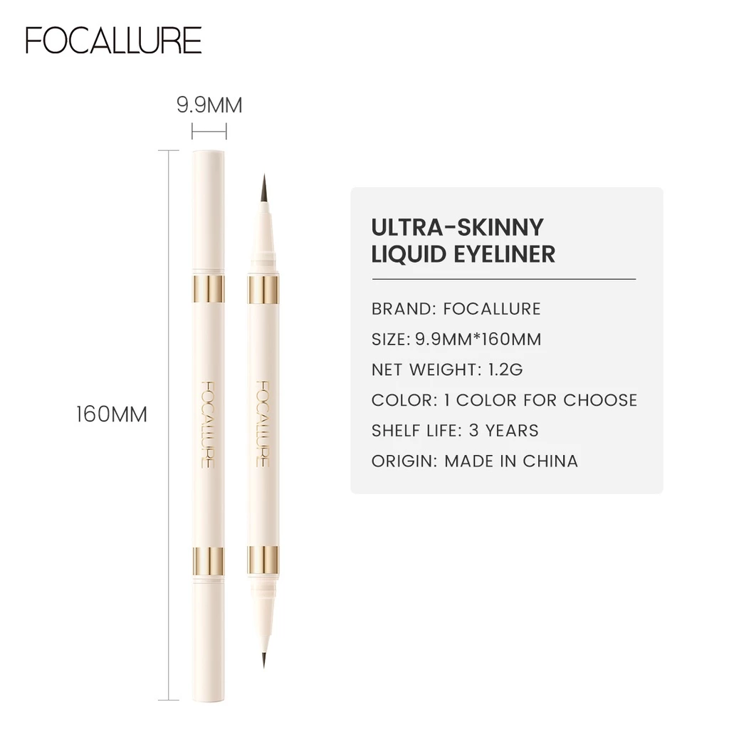 Bút Kẻ Mắt Dạng Lỏng 2 Đầu FOCALLURE Ultra-Skinny Liquid Eyeliner LL01