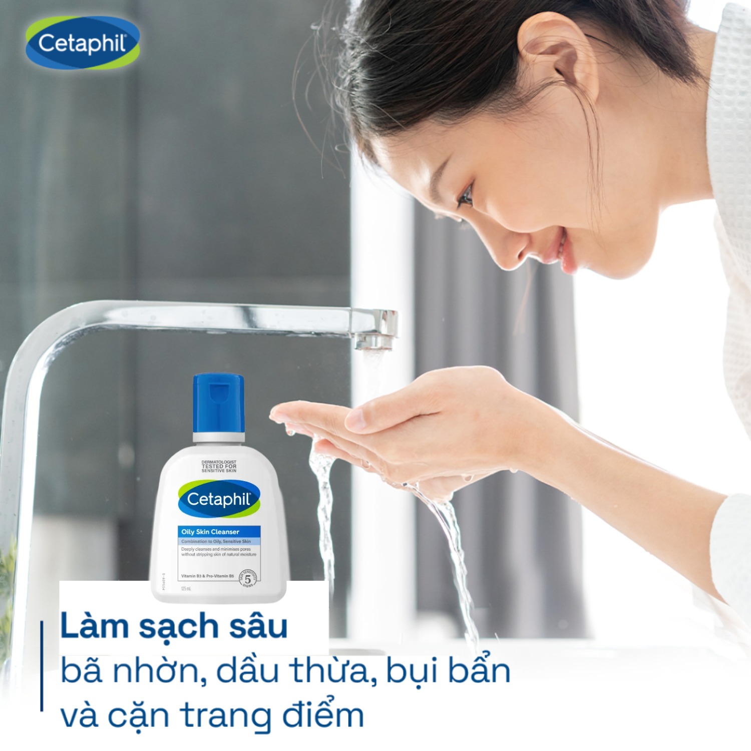 Sữa Rửa Mặt Cetaphil Dịu Lành Cho Da Dầu Nhạy Cảm Oily Skin Cleanser