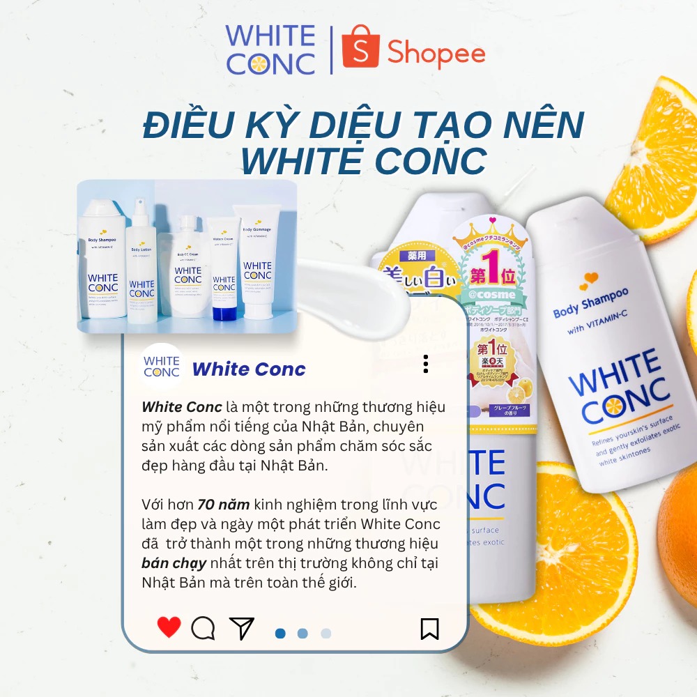 Kem Dưỡng Thể White Conc Làm Sáng Da Toàn Thân CC Cream 200g