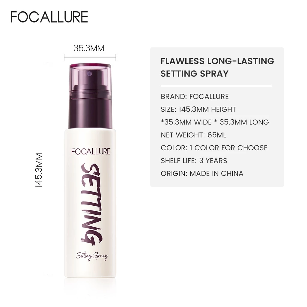 Xịt Khóa Makeup FOCALLURE Giữ Lớp Trang Điểm Bền Lâu Trôi FA352 #SP01 65ml