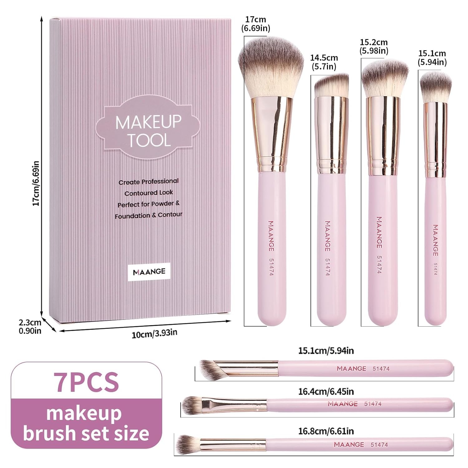 MAANGE - Bộ 7 Cọ Trang Điểm 51474