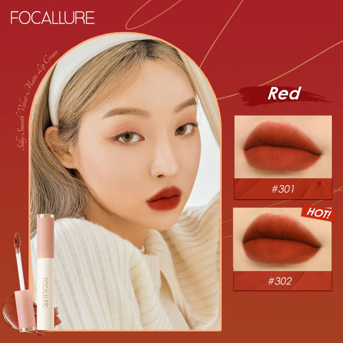 Son Kem Lì FOCALLURE Super Velvet Chất Nhung Mềm Mịn Quyến Rũ FA196 2.4g (Nắp Hồng)