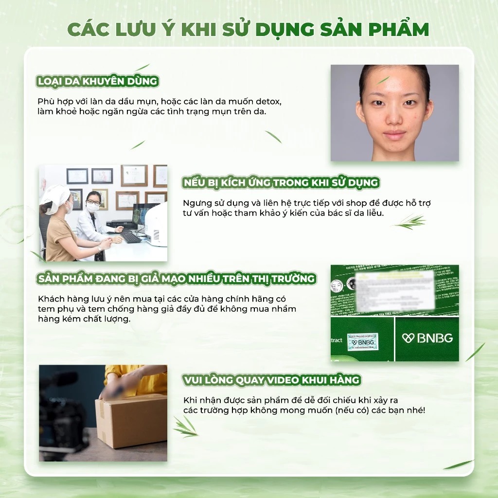 Mặt Nạ Miếng BNBG Thanh Lọc Da, Hỗ Trợ Giảm Mụn Chiết Xuất Tràm Trà Vita Tea Tree Healing Face Mask Pack 30ml