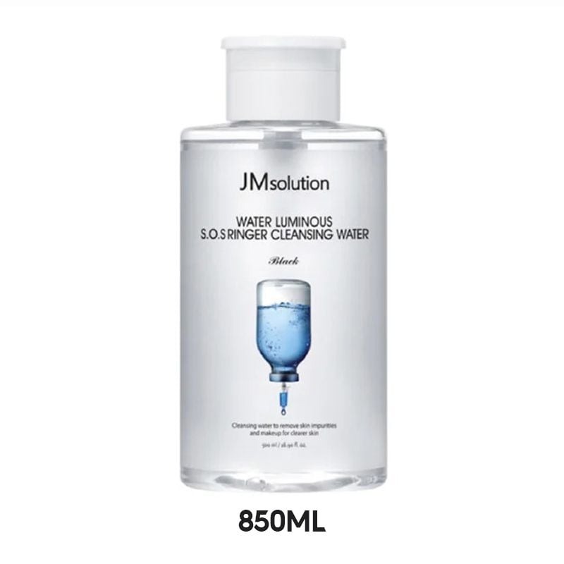 Nước Tẩy Trang Jmsolution Loại Bỏ Bụi Bẩn, Cấp Ẩm Water Luminous SOS Ringer Cleansing Water Black
