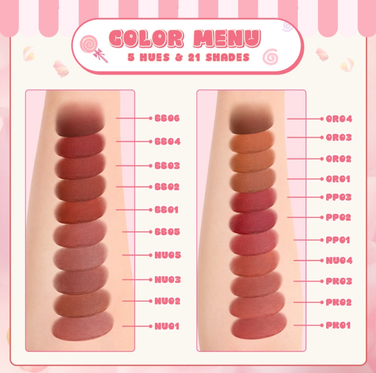 Son Kem Lì PINKFLASH Mềm Mịn Như Nhung Powdery Lipgloss PF-L16 1.6g
