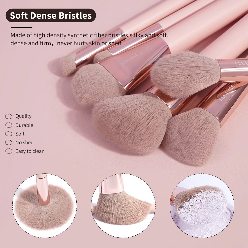 MAANGE - Bộ 10 Cọ Trang Điểm Pinkedition Kèm Hộp Giấy Đựng Cọ 55075