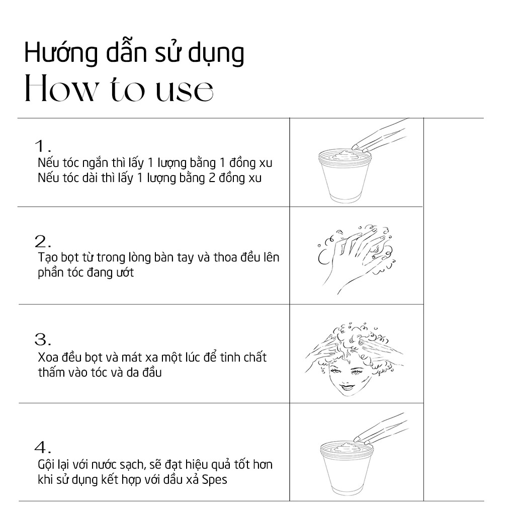 Dầu Gội Tẩy Tế Bào Chết Muối Biển Làm Sạch Sâu, Hỗ trợ Giảm Gàu, Tóc Bồng Bềnh SPES Sea Salt Cream For Scalp 280g