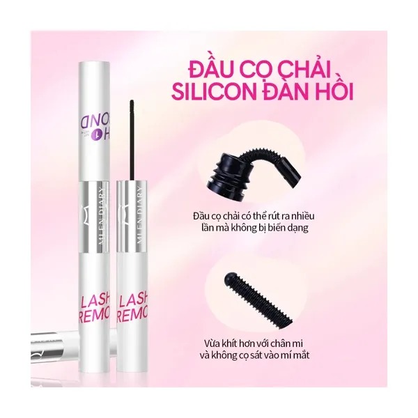[Phiên Bản Mới] Mascara Keo Dán Mi 2 Đầu 4in1 Mlen Diary 8g - Màu Đen