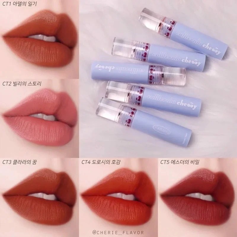 [CLESAL2401 - DATE 11/2024] Son Kem Lì Dearmay Lên Màu Chuẩn California Cherry Velvet Tint 4.4g