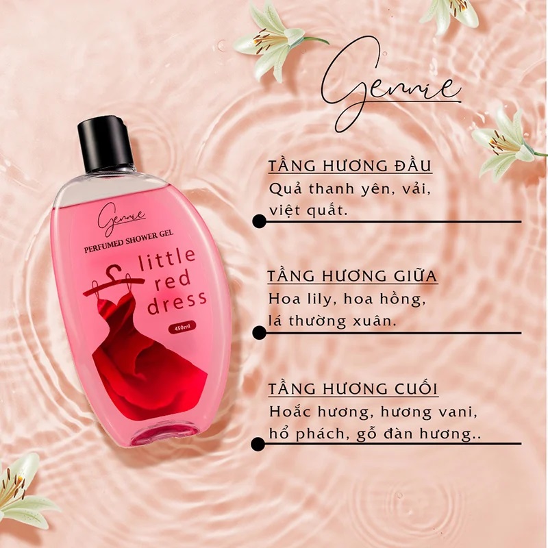 Sữa Tắm Gennie Hương Nước Hoa Dưỡng Ẩm, Perfumed Shower Gel 450ml