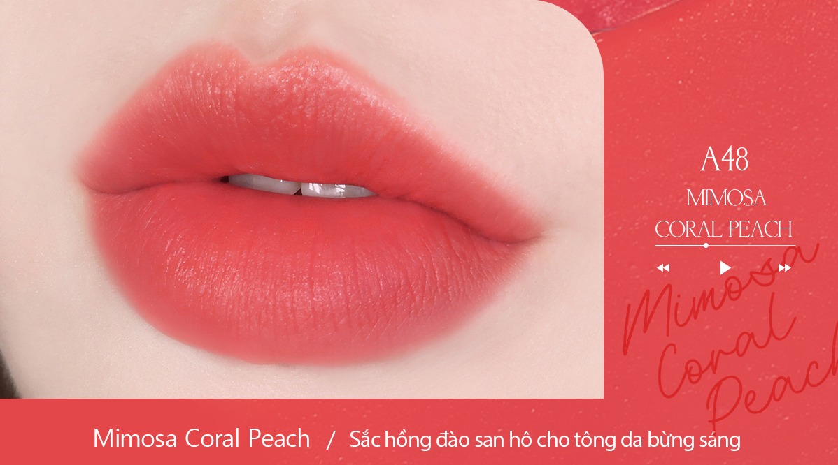 [MÀU A46 - MÀU A52] Son Kem Lì BLACK ROUGE Air Fit Velvet Tint Acoustic Mood (Version 9) 4.5g
