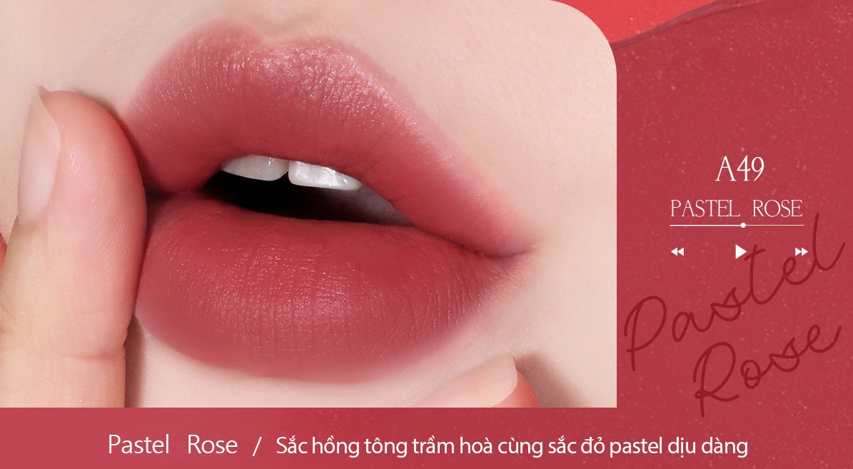 [MÀU A46 - MÀU A52] Son Kem Lì BLACK ROUGE Air Fit Velvet Tint Acoustic Mood (Version 9) 4.5g