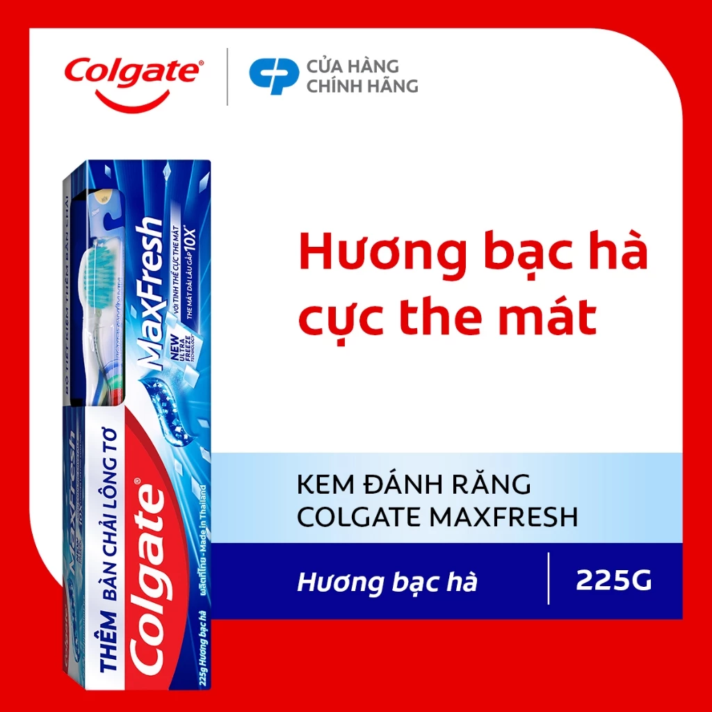 Kem Đánh Răng Colgate Maxfresh The Mát Dài Lâu Gấp 10 Lần 225g
