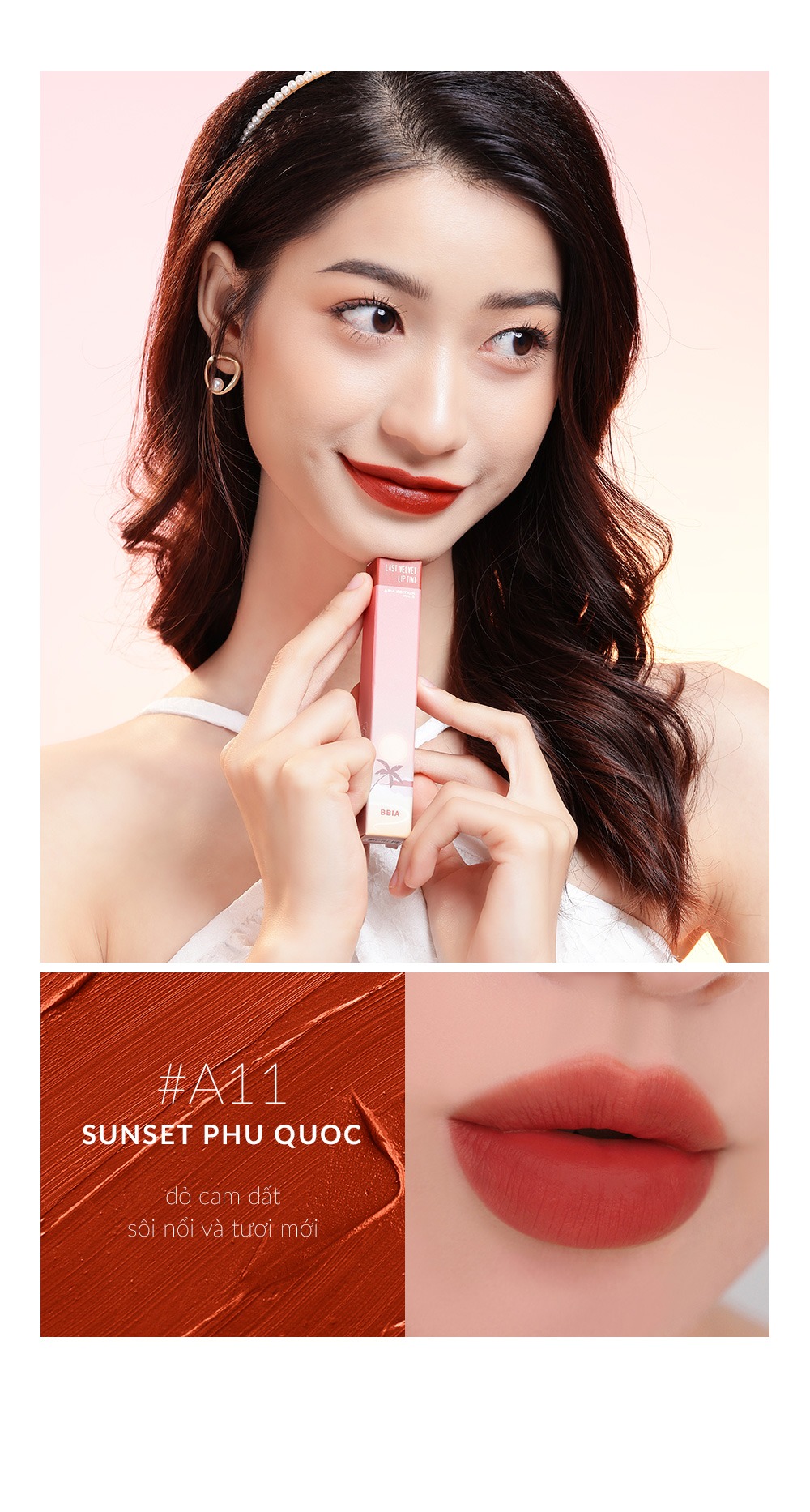 Son Kem Lì BBIA Last Velvet Lip Tint ASIA EDITION 2  (Nắp Vàng Đồng) 5g