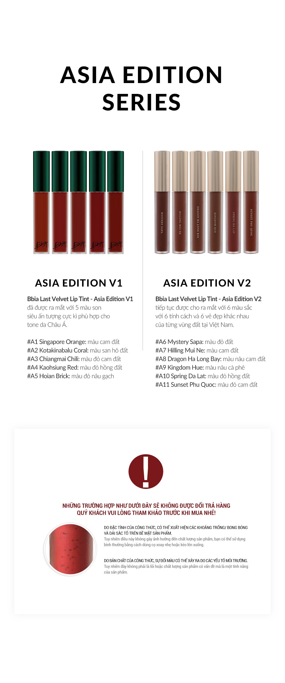 Son Kem Lì BBIA Last Velvet Lip Tint ASIA EDITION 2  (Nắp Vàng Đồng) 5g
