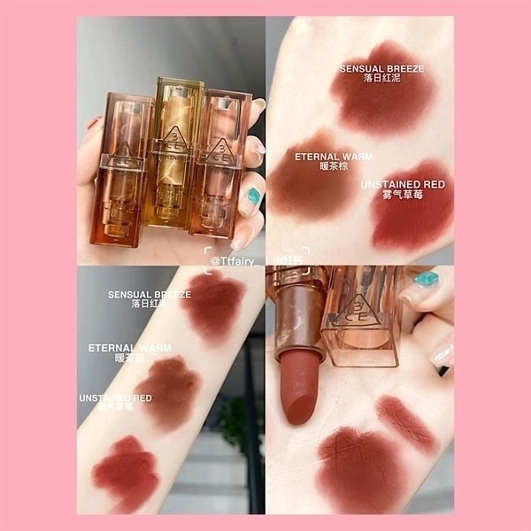 Son Thỏi 3CE Siêu Lì Phiên Bản Đặc Biệt Soft Matte Lipstick DEEP UNDER - MORE DEEP 3.5g