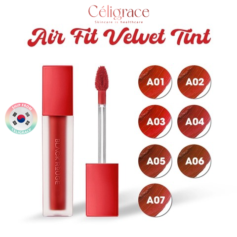 [MÀU A01 - MÀU A07] Son Kem Lì BLACK ROUGE Airfit Velvet Tint (Version 1) 4.5g