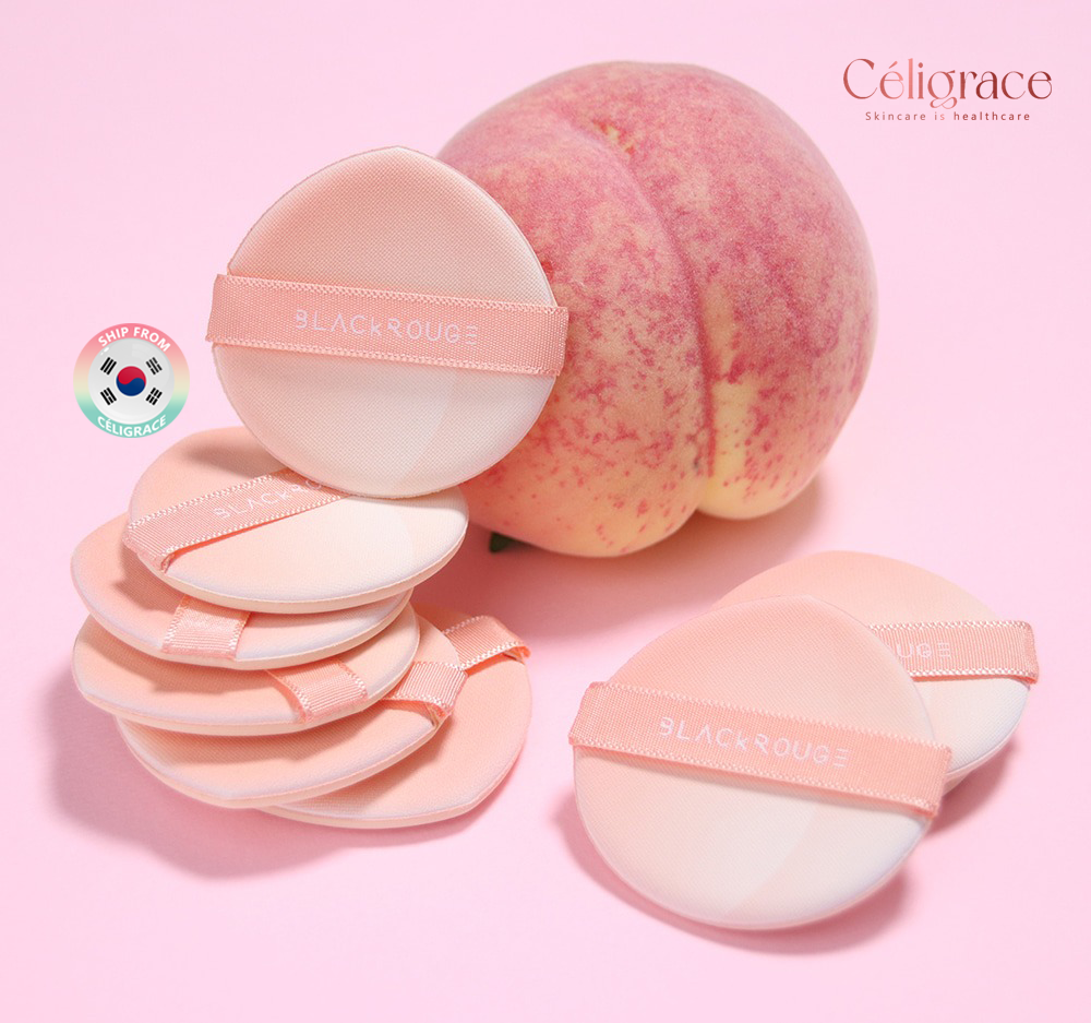 Bông Phấn BLACK ROUGE Peach Tok Tok Puff