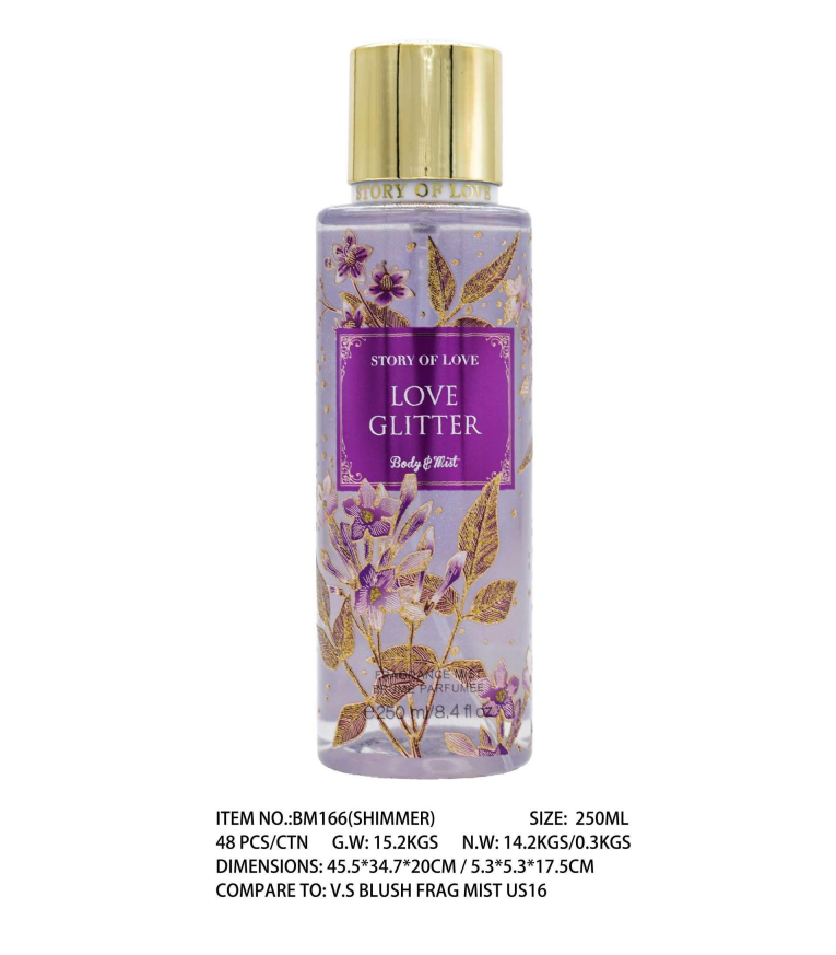 Xịt Thơm Body Mist Hương Nước Hoa Lưu Hương Lâu Story Of Love 250ml