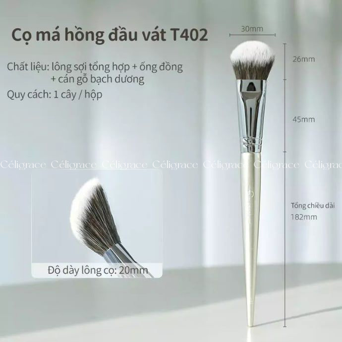 Cọ Má Hồng Vát GUOXIAONIU Rose Gold Slope Blush Brush #402