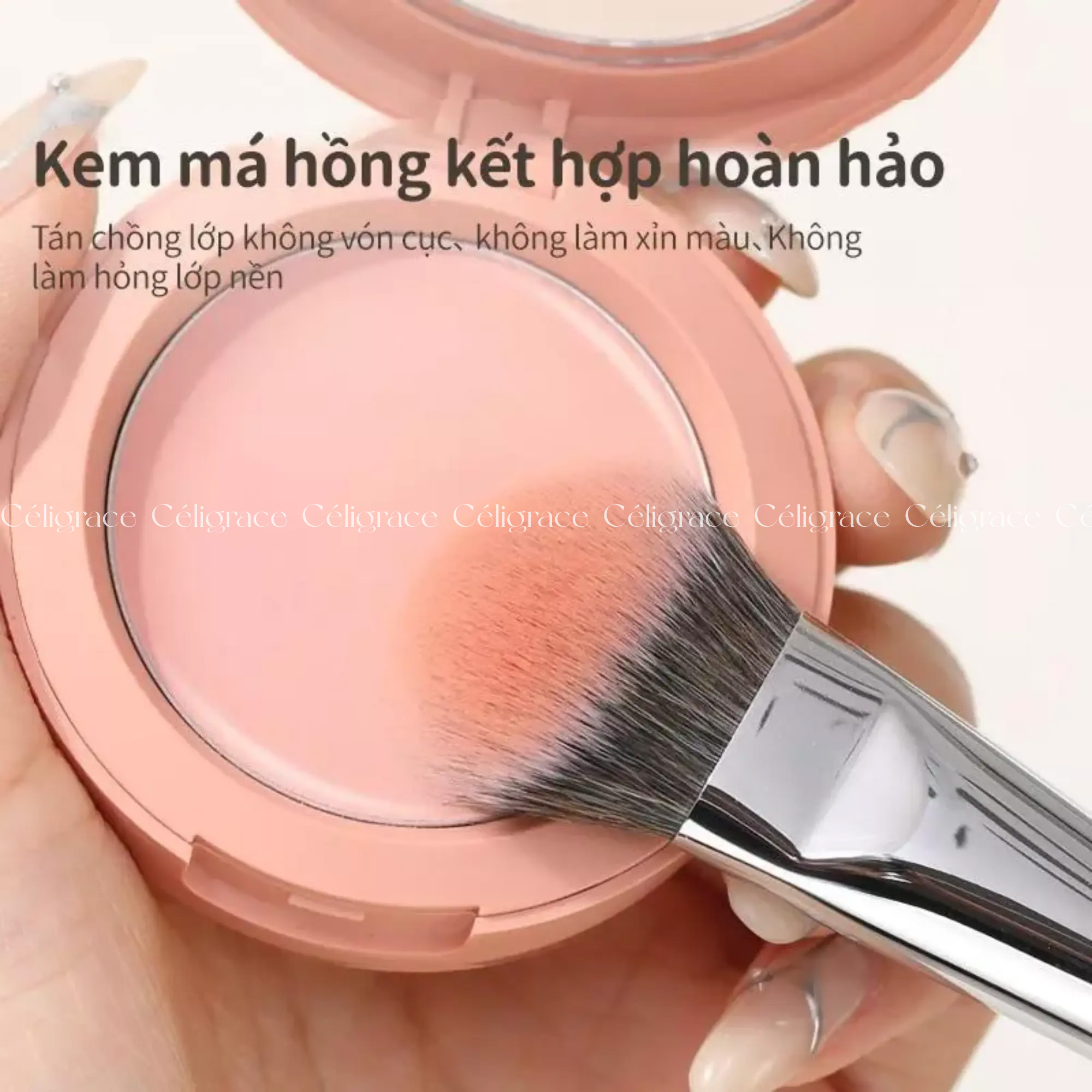 Cọ Má Hồng Vát GUOXIAONIU Rose Gold Slope Blush Brush #402
