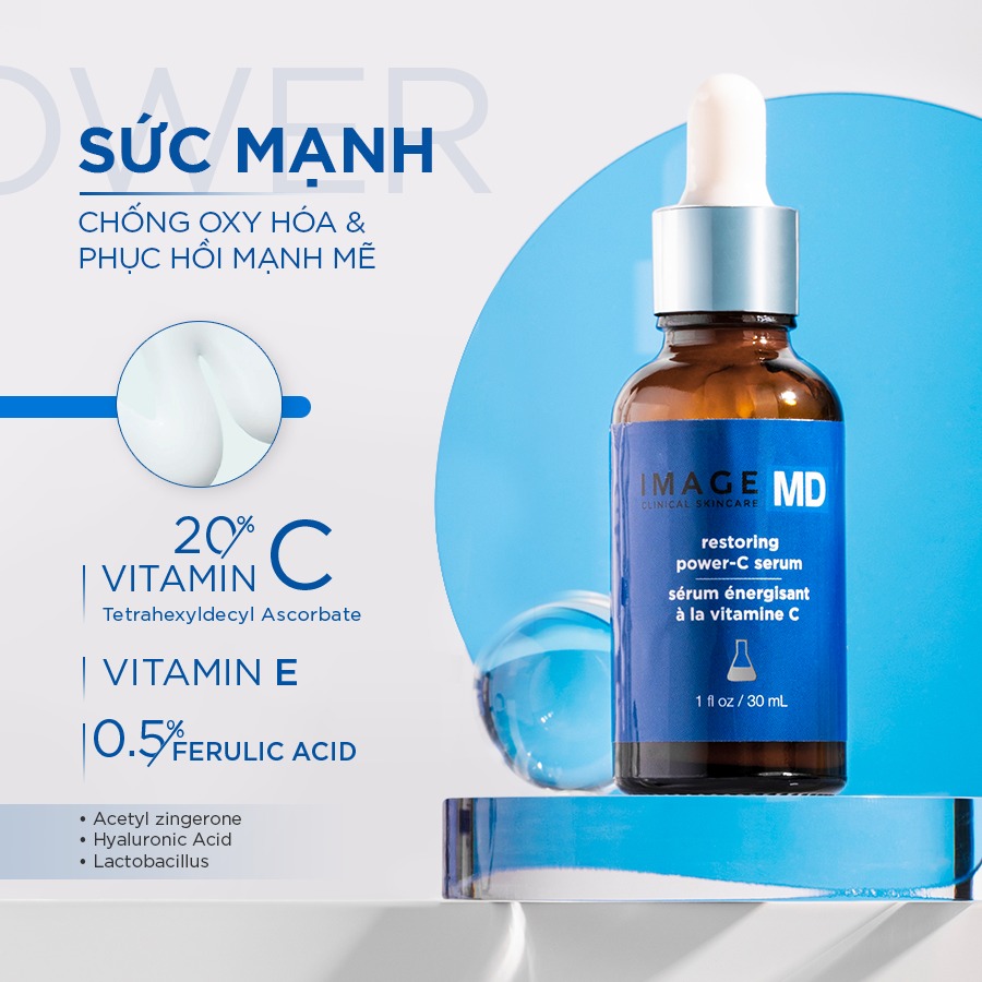 [CLESAL2401 - DATE 06/2024] Serum IMAGE Làm Sáng, Giảm Nếp Nhăn MD Restoring Power-C 30ml