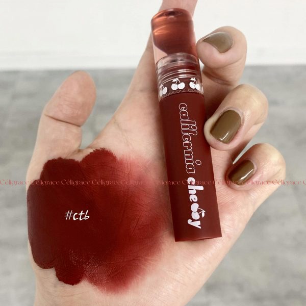 [CLESAL2401 - DATE 11/2024] Son Kem Lì Dearmay Lên Màu Chuẩn California Cherry Velvet Tint 4.4g