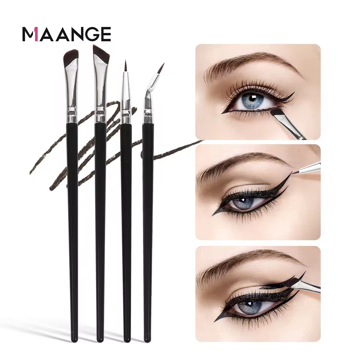 MAANGE - Bộ 4 Cọ Kẻ Mắt 51594HY