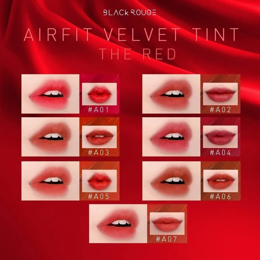 [MÀU A01 - MÀU A07] Son Kem Lì BLACK ROUGE Airfit Velvet Tint (Version 1) 4.5g