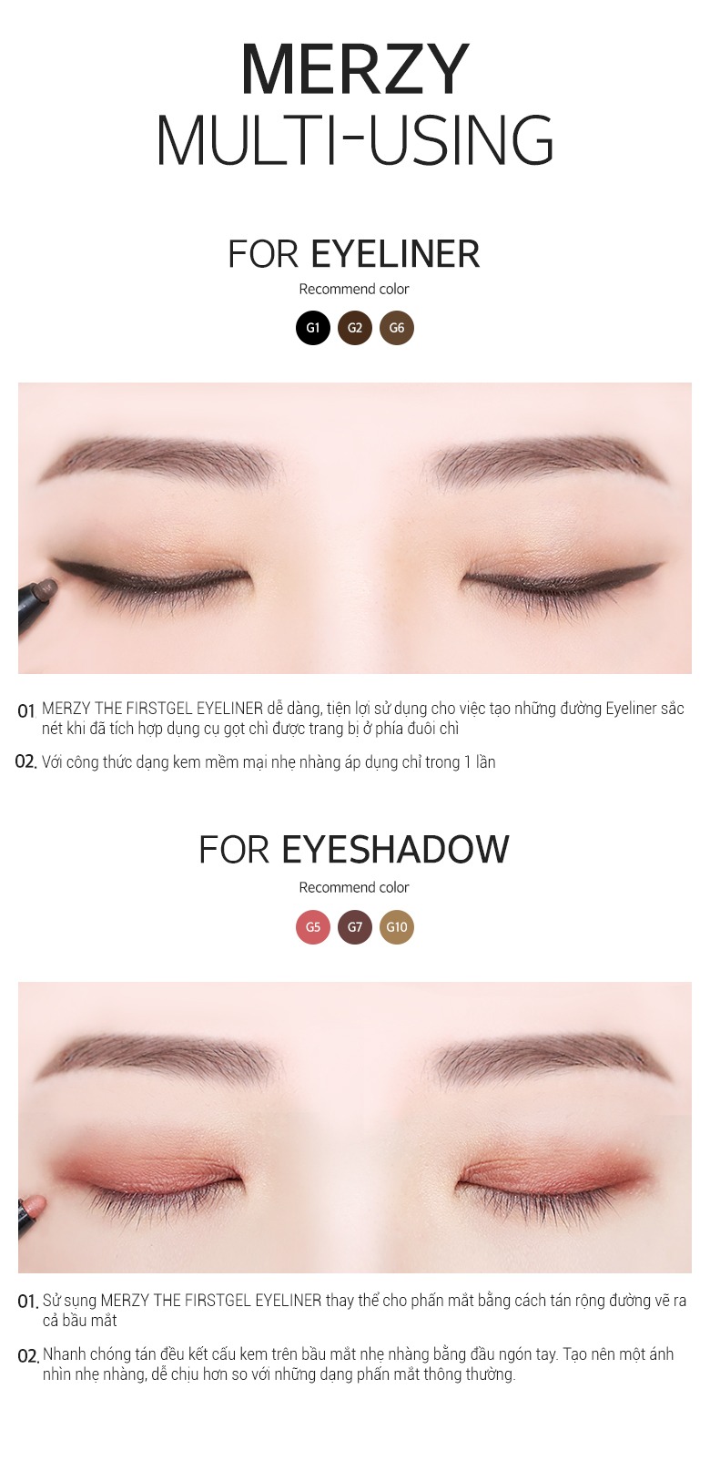 [CLESAL2401 - DATE 08/2025] Chì Kẻ Mắt Merzy Dạng Gel Lâu Trôi Another Me The First Gel Eyeliner 0.5g