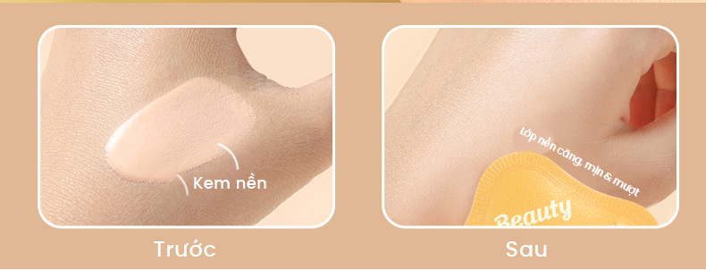 H-9034 - Hộp Set 3 Bông Phấn Khô Và Ướt HEY Kèm Giỏ Đựng Xinh Xắn