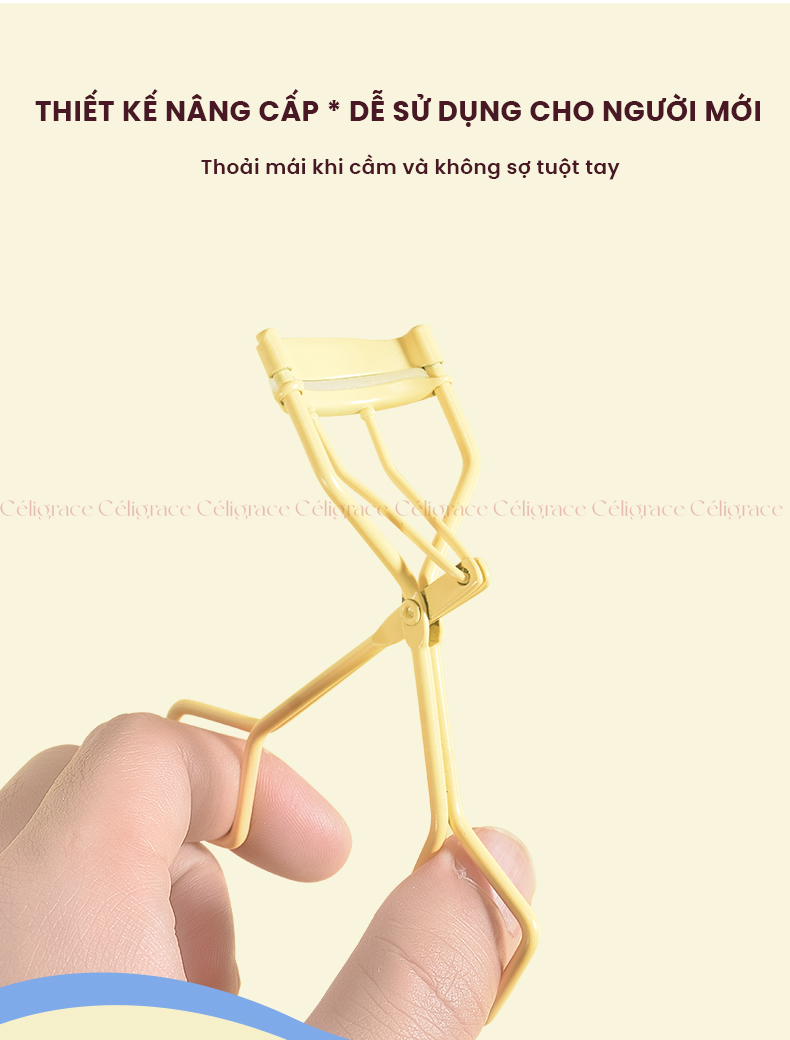 H-9056 - Bấm Mi HEY Giúp Làm Cong Mi Eyelash Curler 44g (Vàng)
