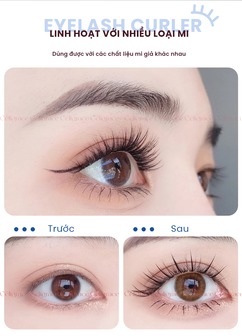 H-9055 - Bấm Mi HEY Cán Dài Phong Cách Mới Long Handle Curling Eyelash Curler 47g