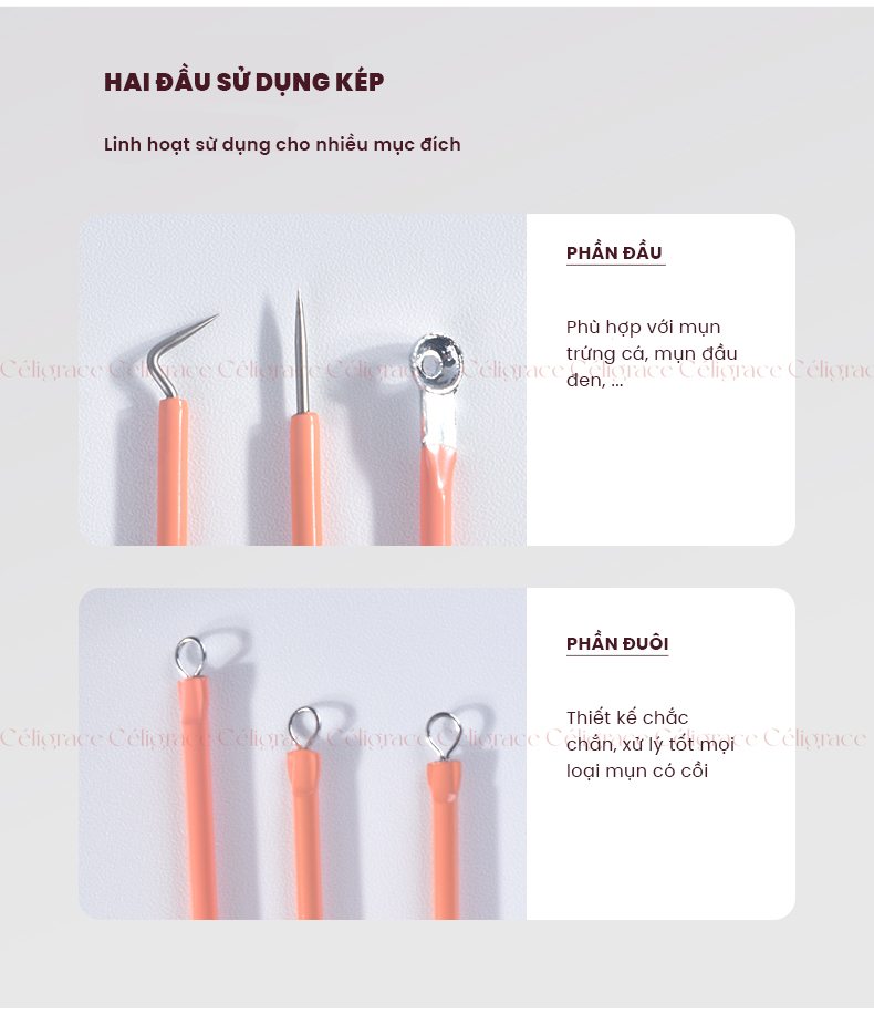 H-9003 - Set Dụng Cụ Nặn Mụn HEY Chuyên Dụng Kèm Hộp Đựng Acne Needle 36g