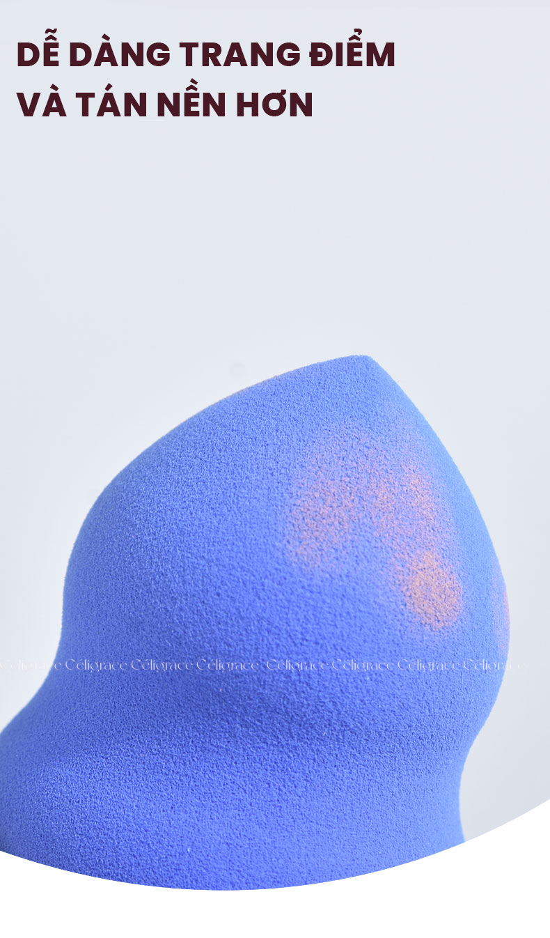 [HEY-KMHDP] H-9001 - Bông Mút Trang Điểm Nền HEY Beauty Egg Hình Hồ Lô Vạt Xéo 24g
