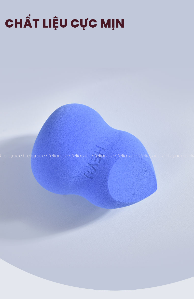 [HEY-KMHDP] H-9001 - Bông Mút Trang Điểm Nền HEY Beauty Egg Hình Hồ Lô Vạt Xéo 24g