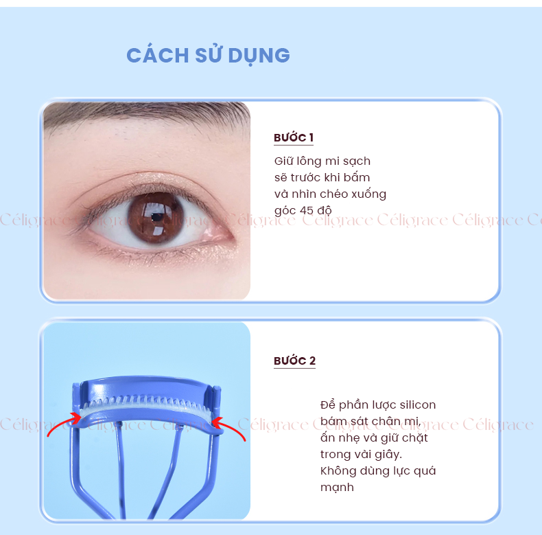 H-9055 - Bấm Mi HEY Cán Dài Phong Cách Mới Long Handle Curling Eyelash Curler 47g