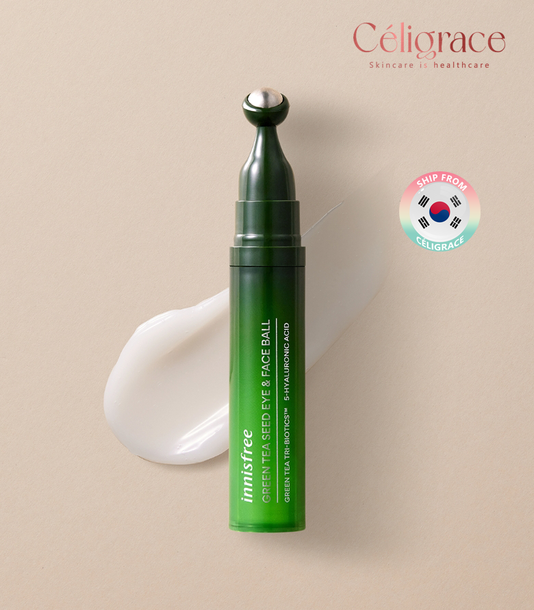 [SPECSAL24] Thanh Lăn Innisfree Dưỡng Mắt & Da Mặt Green Tea Seed Eye & Face Ball 10 ml
