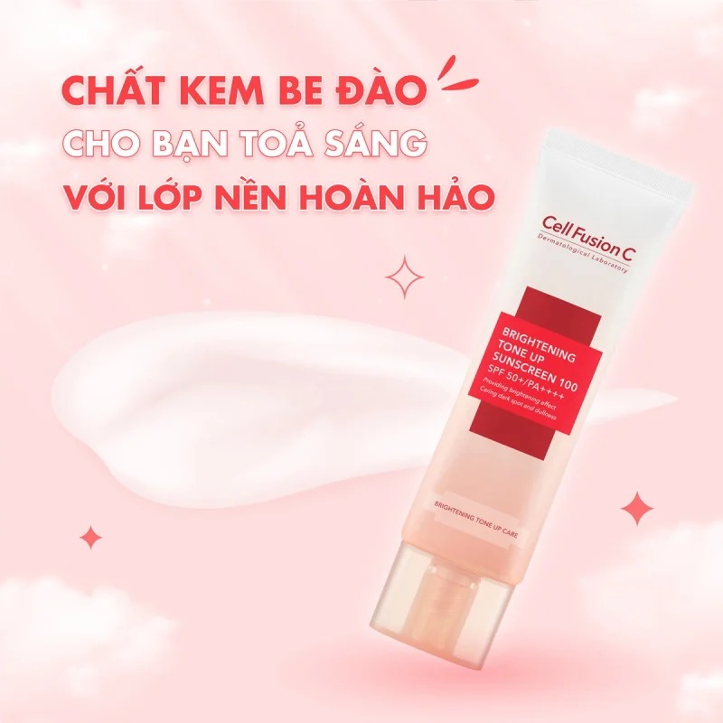 Kem Chống Nắng Cell Fusion C Nâng Tông Da Brightening Tone Up Sunscreen 100 SPF50+/ PA ++++