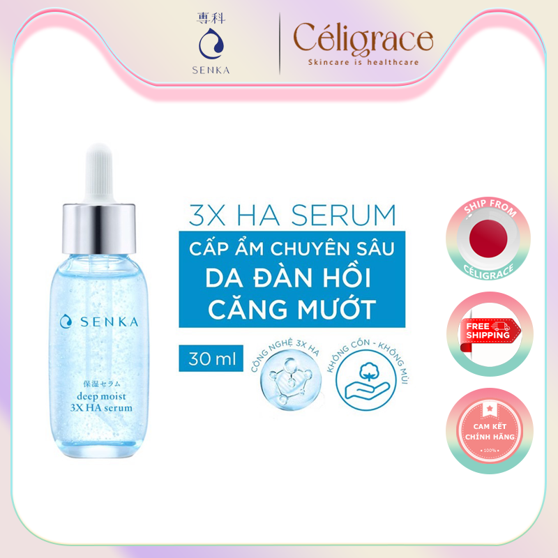 Tinh Chất Senka Dưỡng Ẩm Và Ngừa Lão Hóa Deep Moist 3X HA Serum 30ml