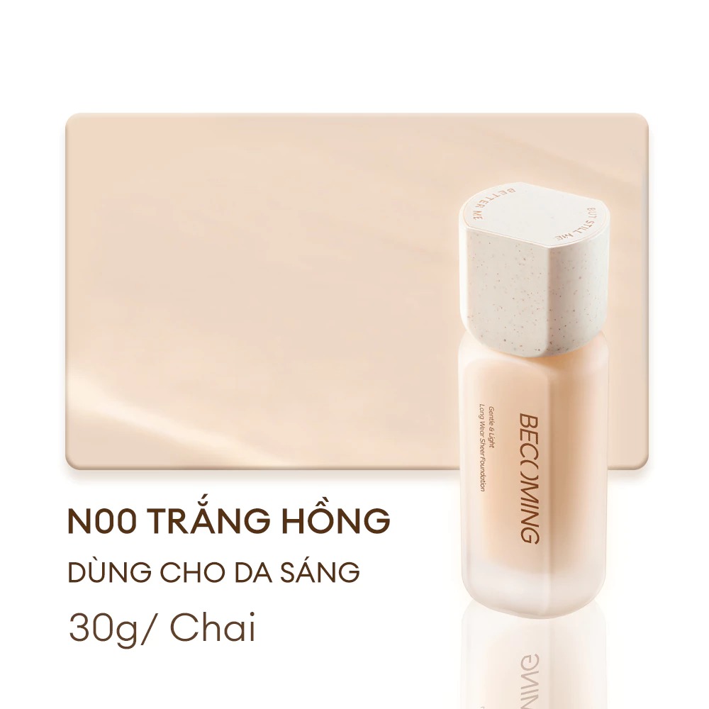Kem Nền Da Dầu Mỏng Nhẹ Bền Màu Lâu Trôi Becoming Long Wear Sheer Foundation