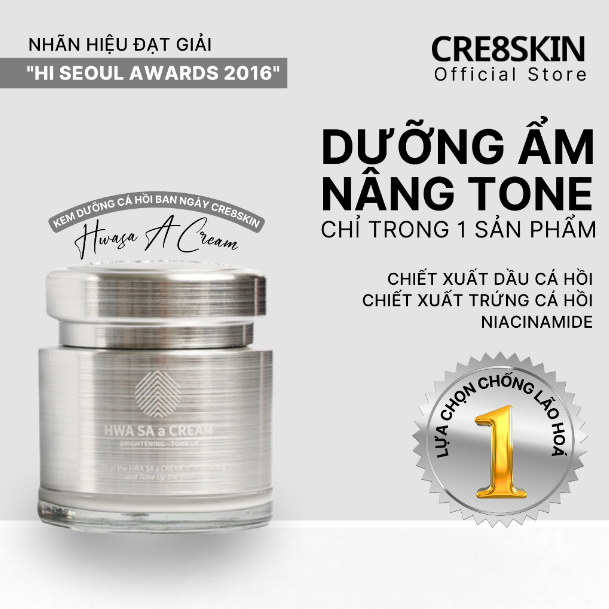 Kem Dưỡng Cre8skin Hỗ Trợ Dưỡng Trắng, Cải Thiện Da Lão Hóa Hwa Sa A / Salmon Oil Cream