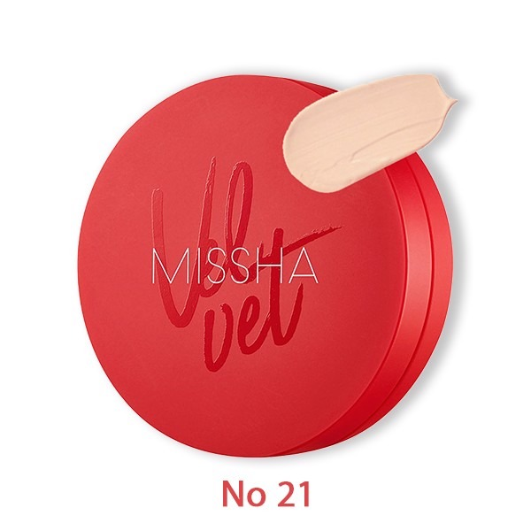 Cushion MISSHA Kiềm Dầu Che Phủ Cao Velvet Finish SPF50+/PA+++ 15g (Đỏ)