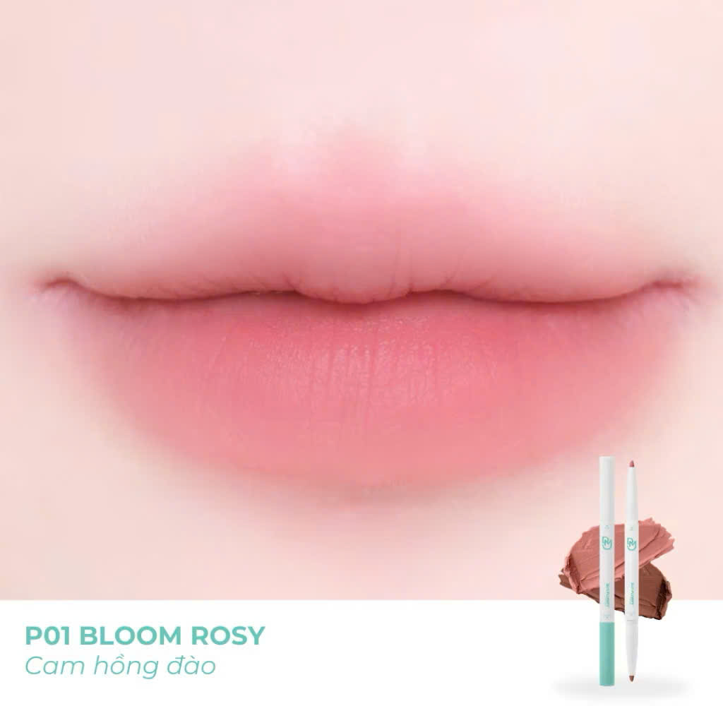 Chì Kẻ Viền Môi Dearmay Tạo Khối Môi 2 Đầu 2In1 Plumpy Lip Liner 0.46g
