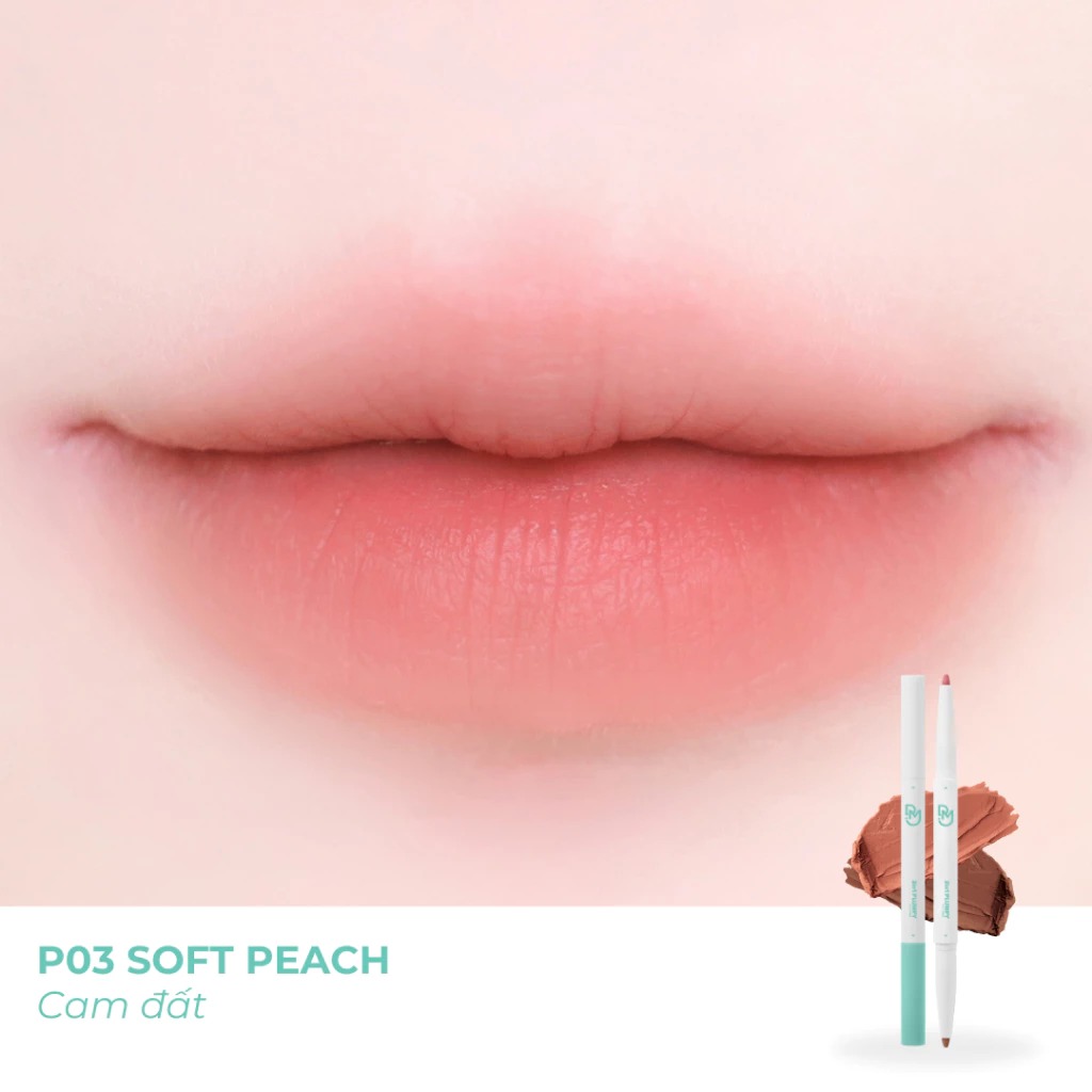 Chì Kẻ Viền Môi Dearmay Tạo Khối Môi 2 Đầu 2In1 Plumpy Lip Liner 0.46g