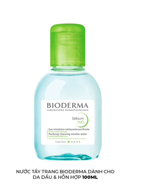 Nước Tẩy Trang Bioderma Dành Cho Da Dầu & Hỗn Hợp Sébium H2O (Nắp Xanh Lá)