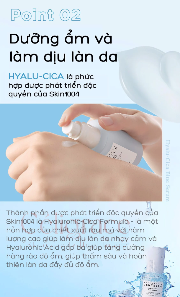 Tinh Chất Skin1004 Cấp Ẩm, Làm Dịu & Dưỡng Sáng Da Madagascar Centella Hyalu-Cica Blue 50ml (DATE 08/2025)