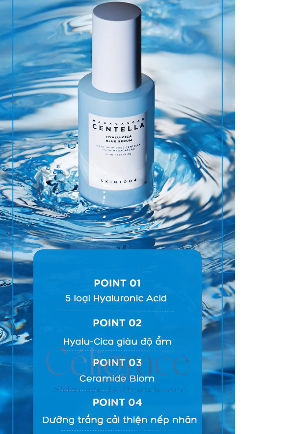 Tinh Chất Skin1004 Cấp Ẩm, Làm Dịu & Dưỡng Sáng Da Madagascar Centella Hyalu-Cica Blue 50ml (DATE 08/2025)