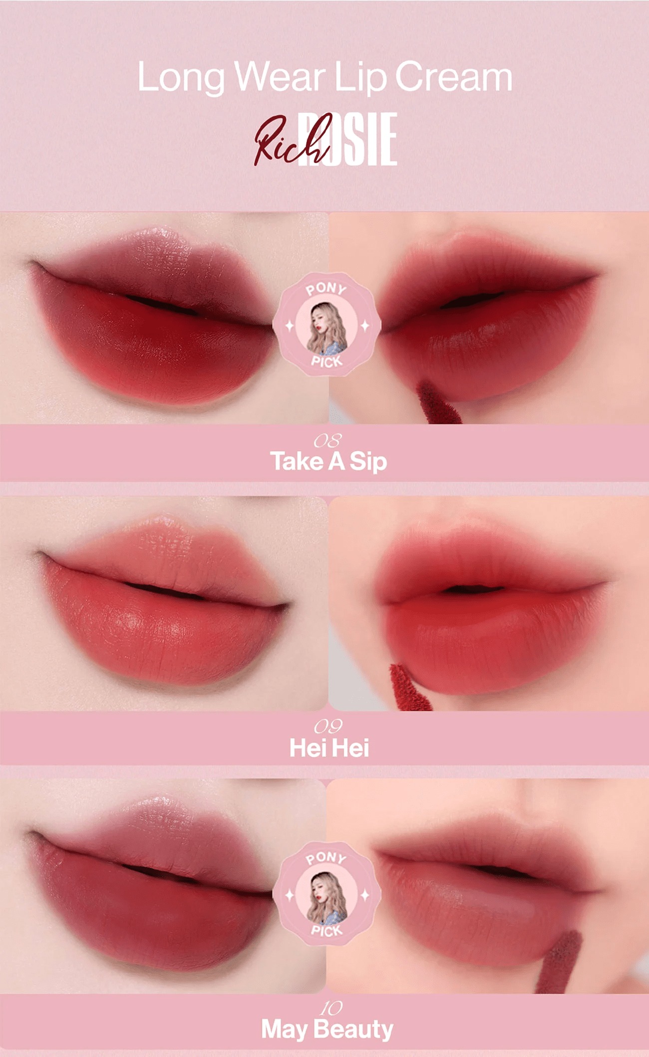 [CLESAL2401 - DATE 03 - 12/2024] Son Kem Lì Gilaa Long Wear Lip Cream Rich Rosie Collection 5g